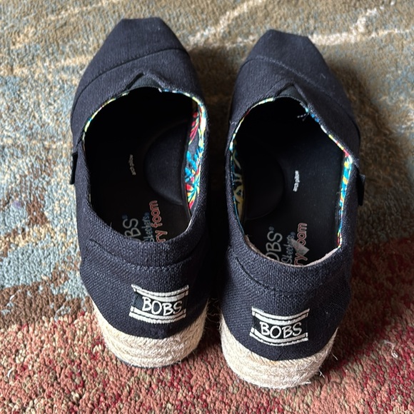 Bobs From Skechers Memory Foam Arch Pillow Black Slip On Flatform Shoe Sz 9 - Picture 3 of 8